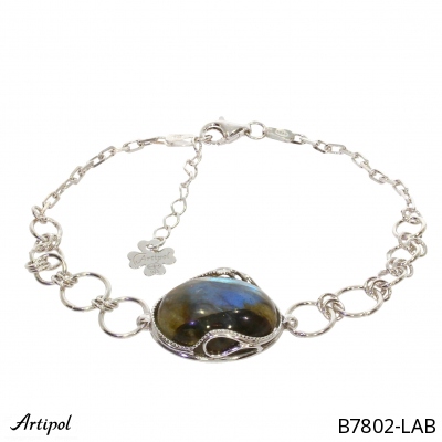 Bracelet B7802-LAB with real Labradorite