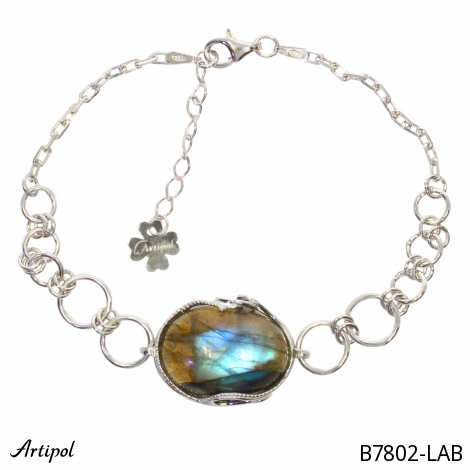 Armreif B7802-LAB mit echter Labradorit