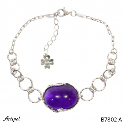 Bracelet B7802-A with real Amethyst