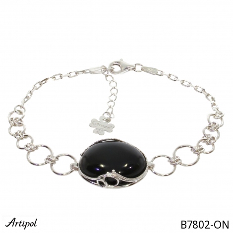 Armreif B7802-ON mit echter Schwarzem Onyx