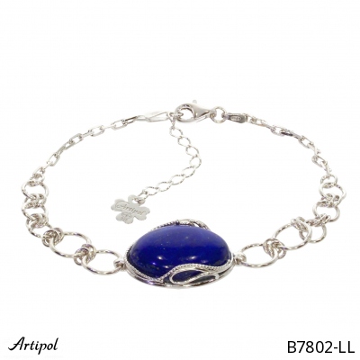 Bracelet B7802-LL en Lapis-lazuli véritable