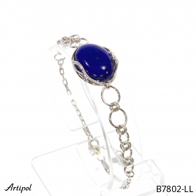 Bracelet B7802-LL with real Lapis lazuli