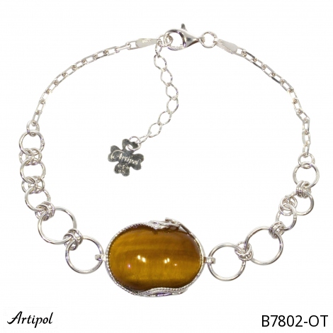 Bracelet B7802-OT en Oeil de tigre véritable