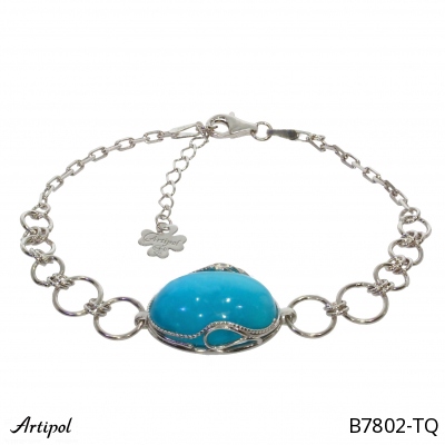 Bracelet B7802-TQ en Turquoise véritable