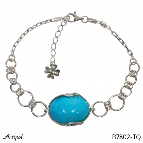 Bracelet B7802-TQ en Turquoise véritable
