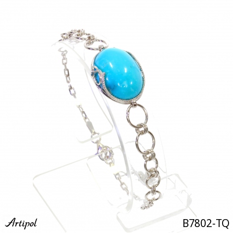 Bracelet B7802-TQ en Turquoise véritable