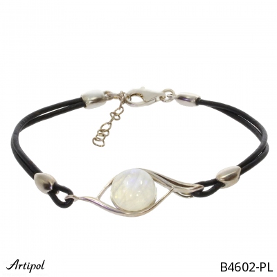 Bracelet B4602-PL with real Moonstone