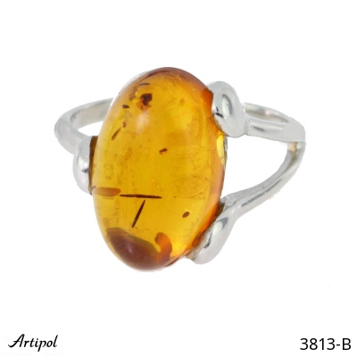 Ring 3813-B with real Amber