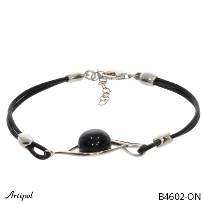 Bracelet B4602-ON with real Black Onyx