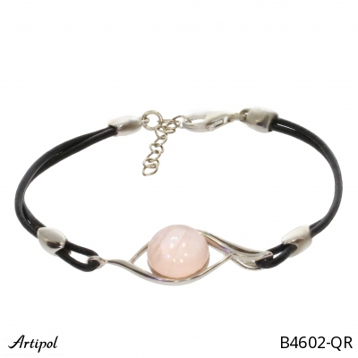 Bracelet B4602-QR with real Quartz rose