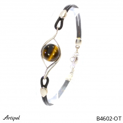 Bracelet B4602-OT with real Tiger's eye