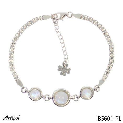 Armreif B5601-PL mit echter Mondstein