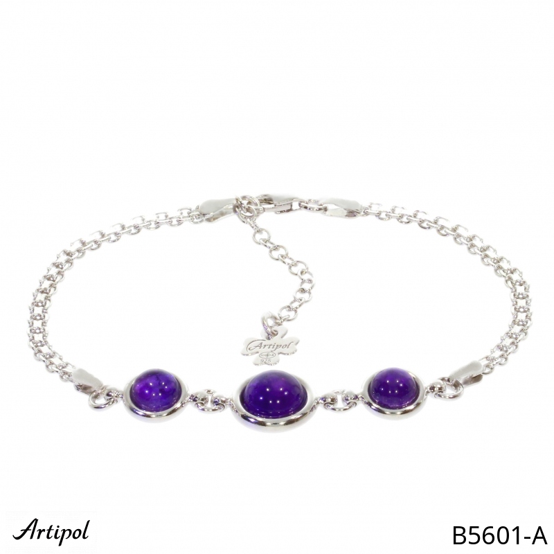 Armreif B5601-A mit echter Amethyst