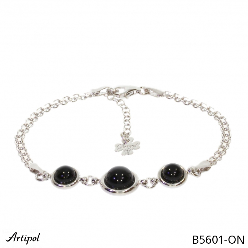 Bracelet B5601-ON with real Black Onyx