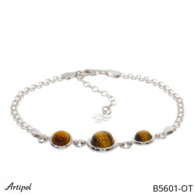 Bracelet B5601-OT with real Tiger's eye