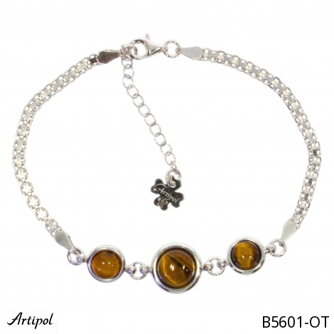 Bracelet B5601-OT en Oeil de tigre véritable