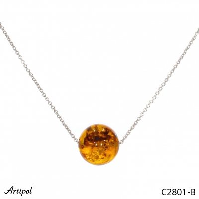 Necklace C2801-B with real Amber