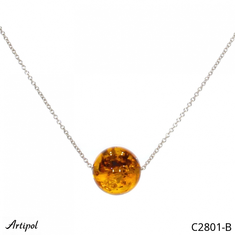 Necklace C2801-B with real Amber