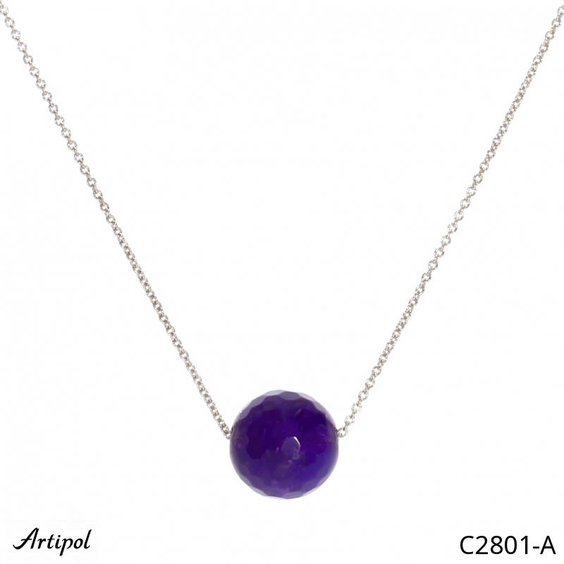 Necklace C2801-A with real Amethyst