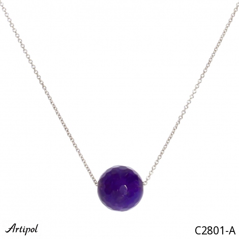 Necklace C2801-A with real Amethyst