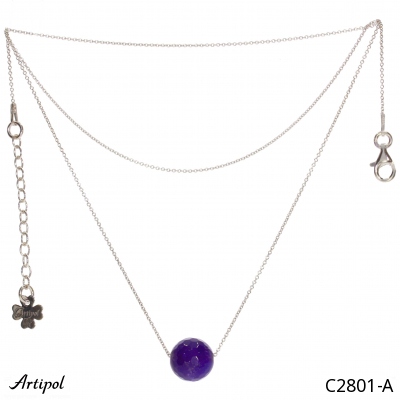Halskette C2801-A mit echter Amethyst