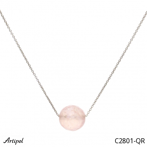 Collier C2801-QR en Quartz rose véritable