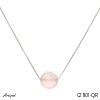 Necklace C2801-QR with real Rose Quartz