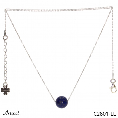 Necklace C2801-LL with real Lapis lazuli