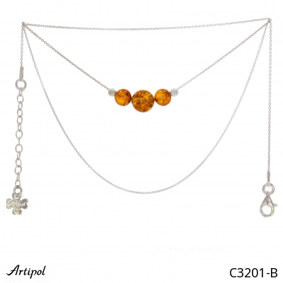 Necklace C3201-B with real Amber