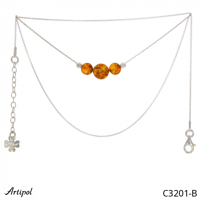 Collier C3201-B en Ambre véritable