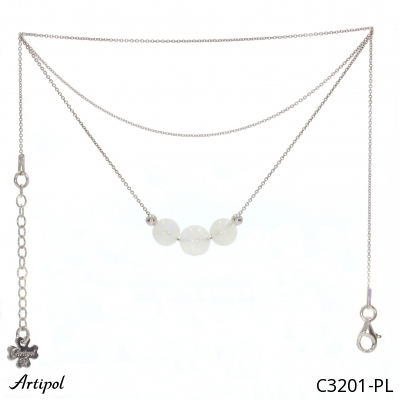 Necklace C3201-PL with real Moonstone