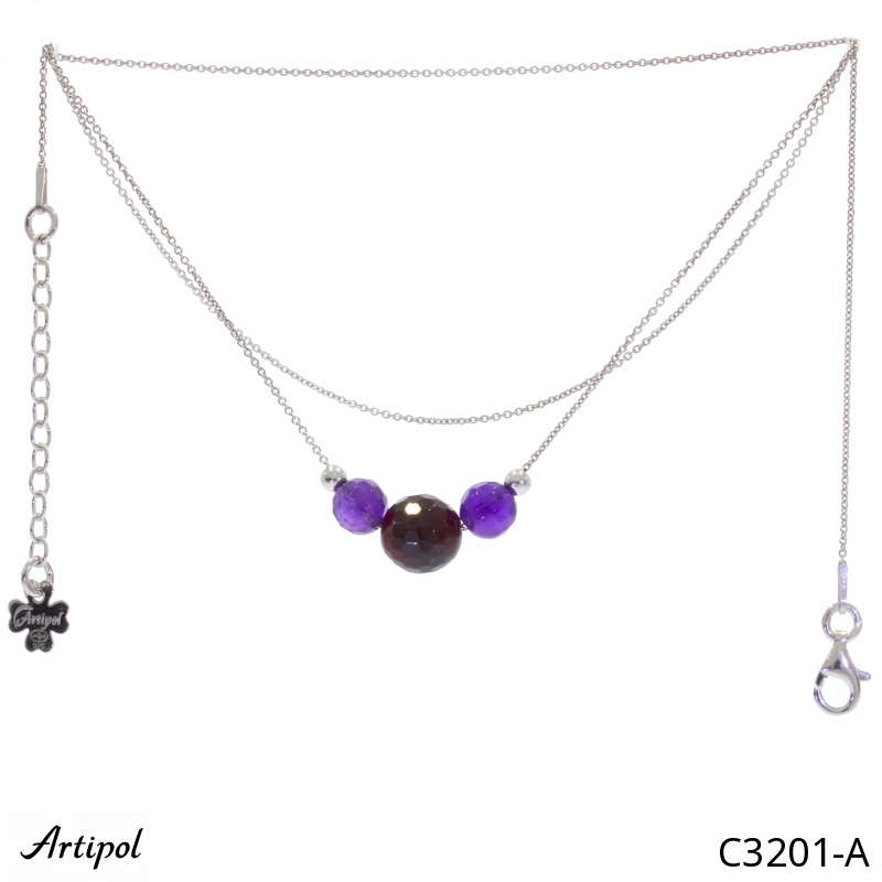 Necklace C3201-A with real Amethyst