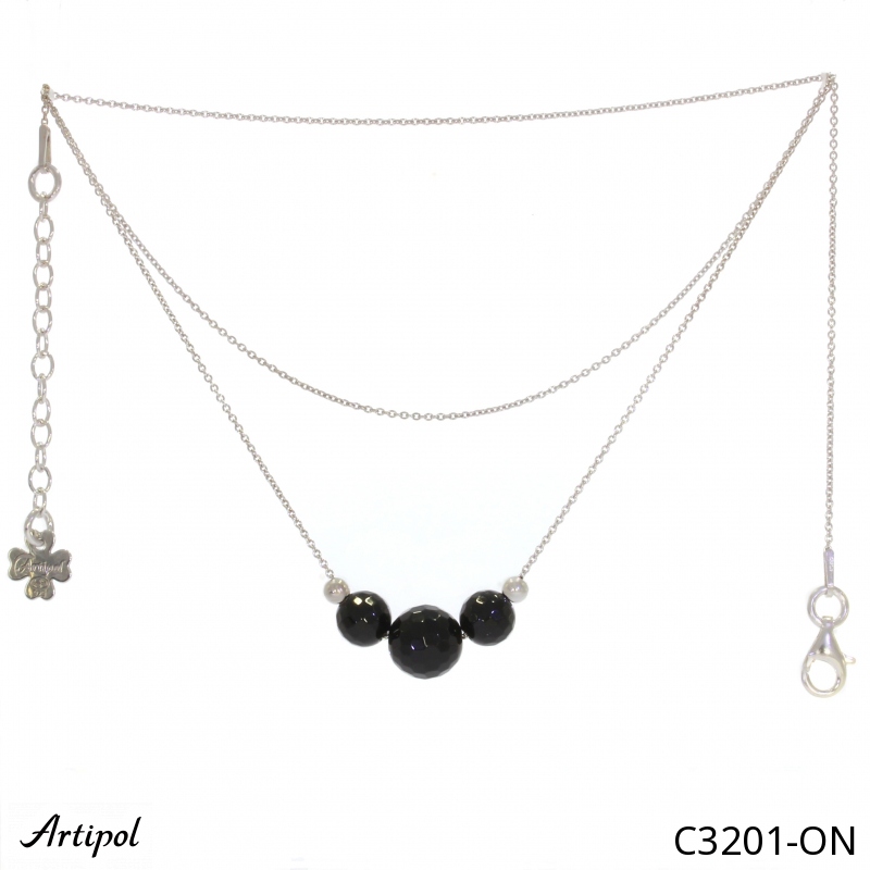 Collier C3201-ON en Onyx noir véritable