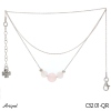 Collier C3201-QR en Quartz rose véritable
