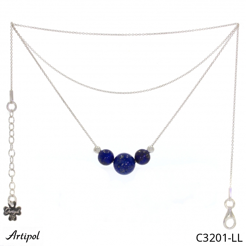 Necklace C3201-LL with real Lapis lazuli