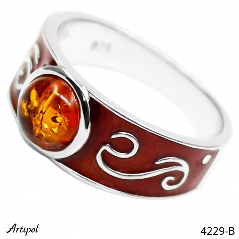 Ring 4229-B with real Amber