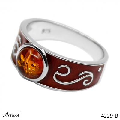 Ring 4229-B with real Amber
