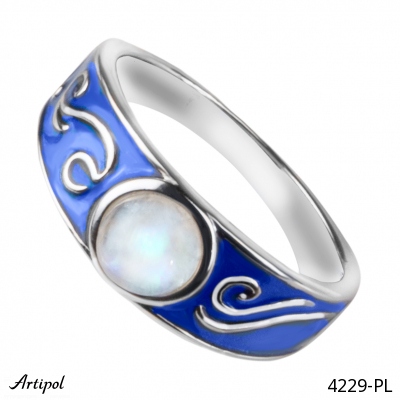 Ring 4229-PL with real Rainbow Moonstone