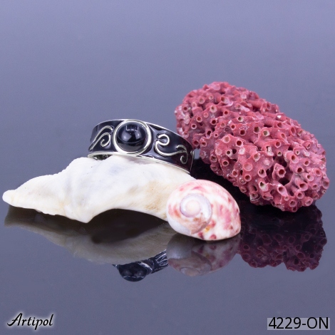 Bague 4229-ON en Onyx noir véritable