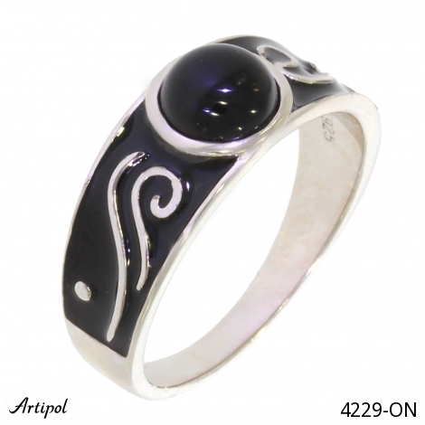 Bague 4229-ON en Onyx noir véritable