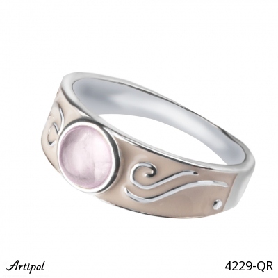 Ring 4229-QR with real Rose quartz