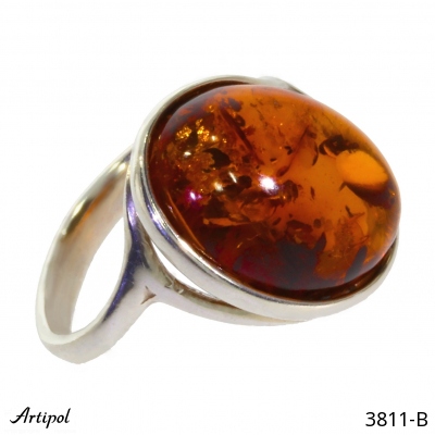 Ring Amber silver gilded
