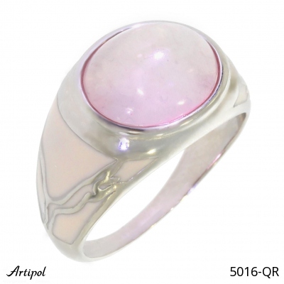 Ring 5016-QR with real Rose quartz