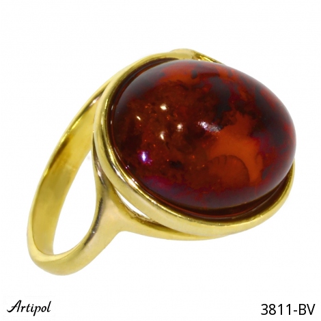 Ring 3811-BV with real Amber