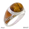 Bague 5016-OT en Oeil de tigre véritable