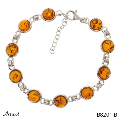 Bracelet B8201-B with real Amber