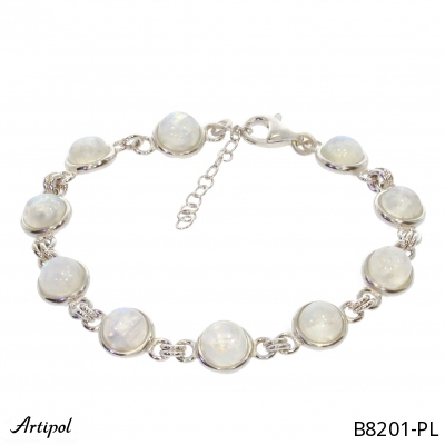 Bracelet B8201-PL en Pierre de lune véritable