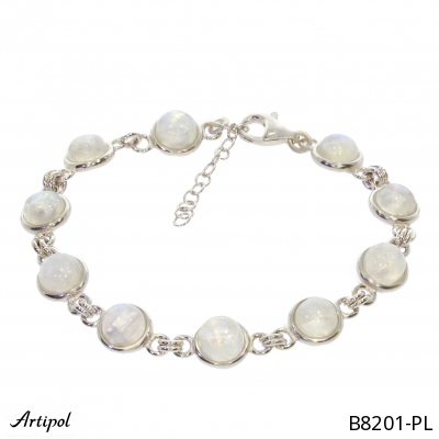 Bracelet B8201-PL with real Moonstone