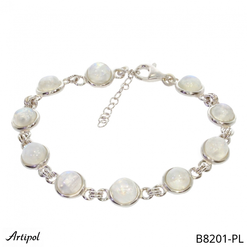 Bracelet B8201-PL en Pierre de lune véritable