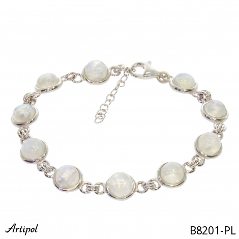 Bracelet B8201-PL with real Moonstone